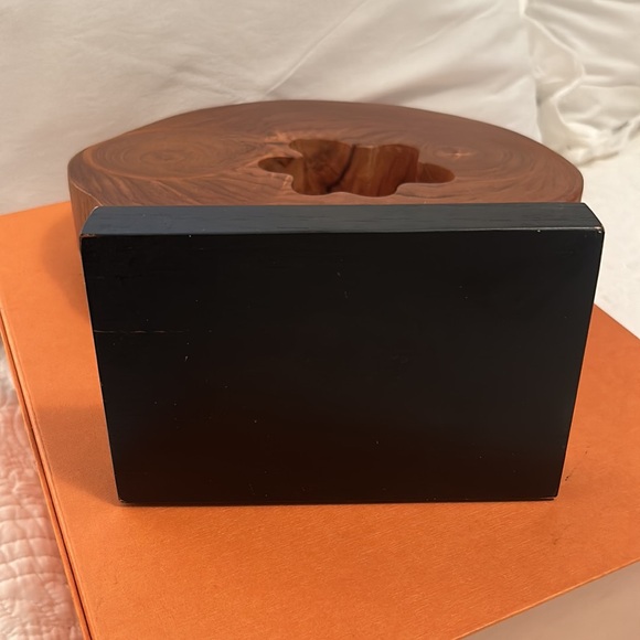 Abstract Wood Sculpture Art Mounted on Stand - Picture 6 of 11